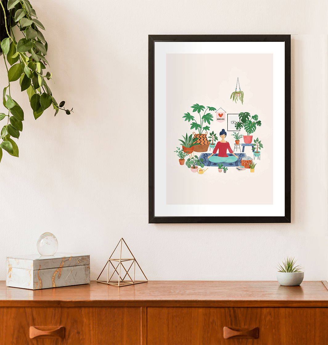 "Love Grows Here" - Urban Jungle Print