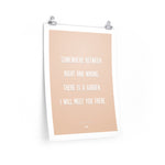 Garden Quote by Rumi Wall Art Print (Peach)